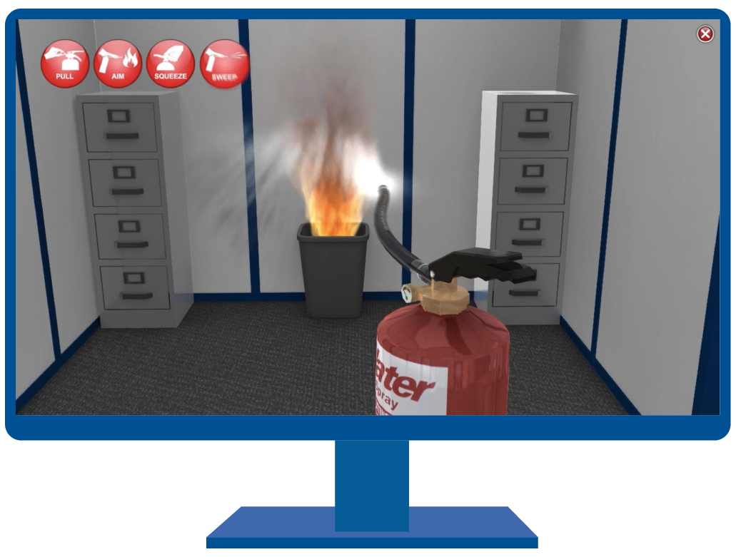 Screenshot of Fire Safety game.