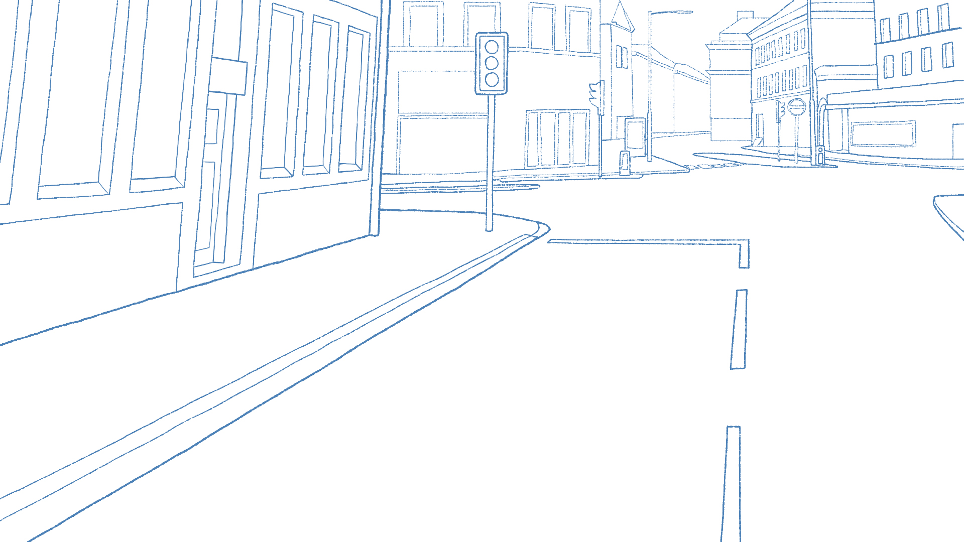 Sketch of a streetview.